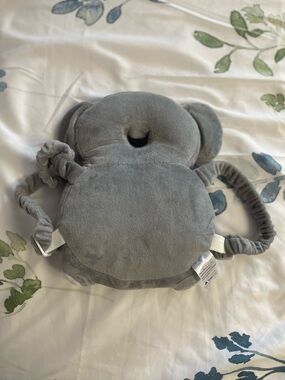 Gray Plush Infant Head Protector Pillow